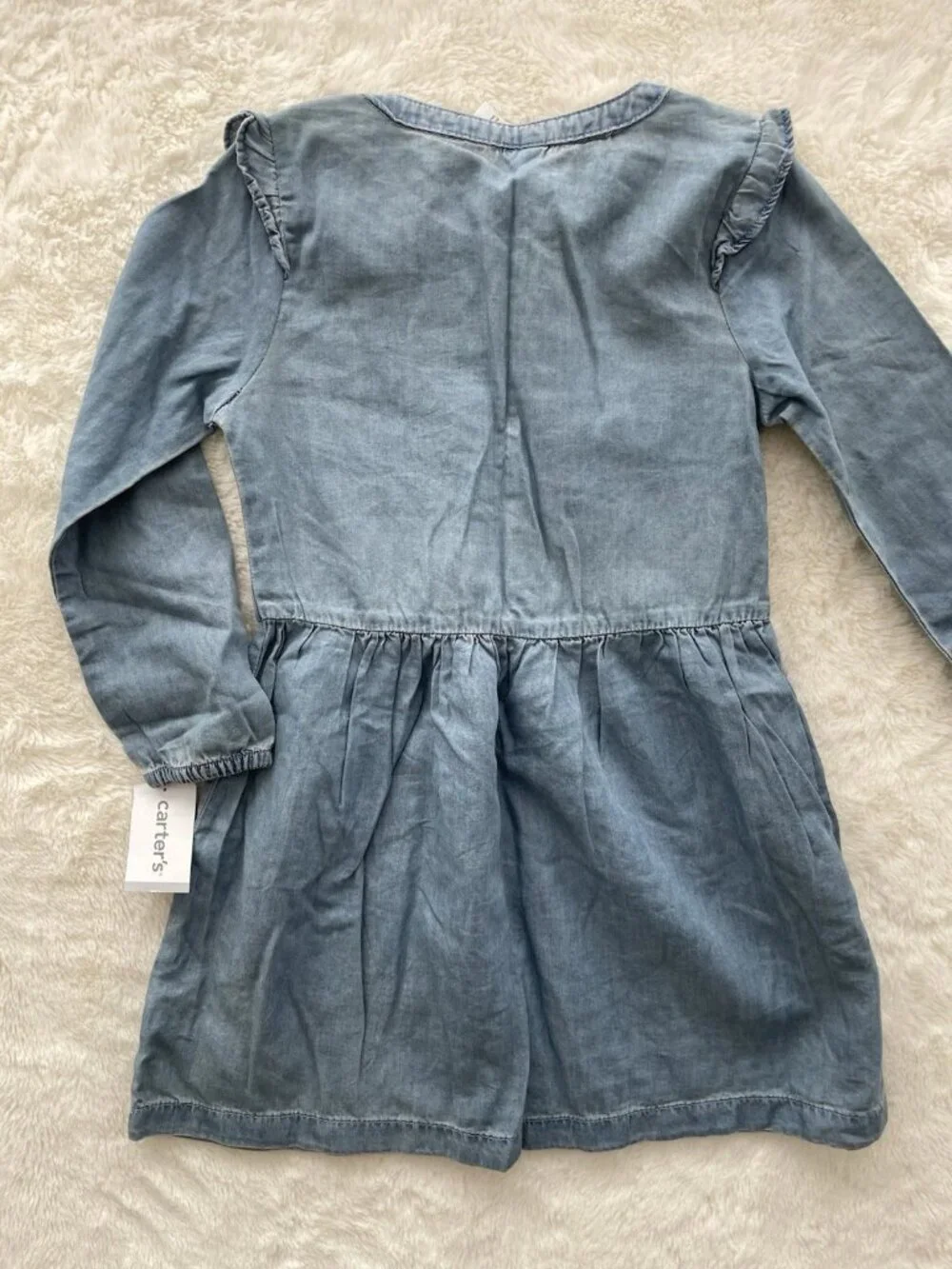 SALE! NWT Carters kids BLUE DENIM BLUE DRESS With Love - Girls Size 5T